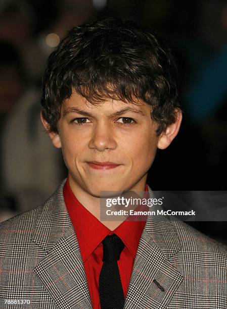 Ed Sanders attends the "Sweeney Todd: The Demon Barber of Fleet Street" film premiere at the Odeon Leicester Square on January 10, 2008 in London,...