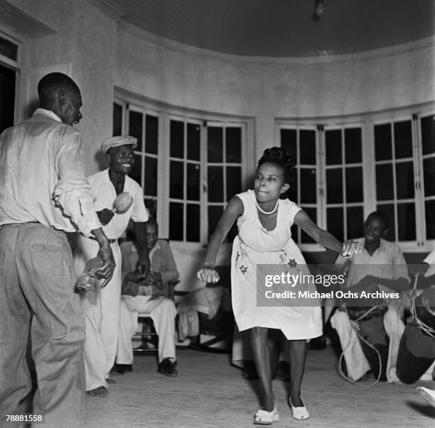 Dancers show off their moves at a party in 1946 in Port-au-Prince, Haiti.