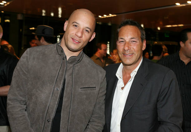 Filmmaker/actor Vin Diesel and Co-chair of First Look holdings Henry Winterstern attend Vin Diesel's DVD release party for the film "Strays" held at...