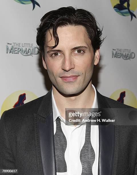 Actor Sean Palmer attends the after party to celebrate the opening night of Broadway's "The Little Mermaid" at Roseland Ballroom on January 10, 2008...