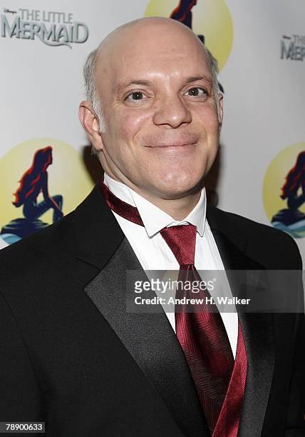 Actor Eddie Korbich attends the after party to celebrate the opening night of Broadway's "The Little Mermaid" at Roseland Ballroom on January 10,...