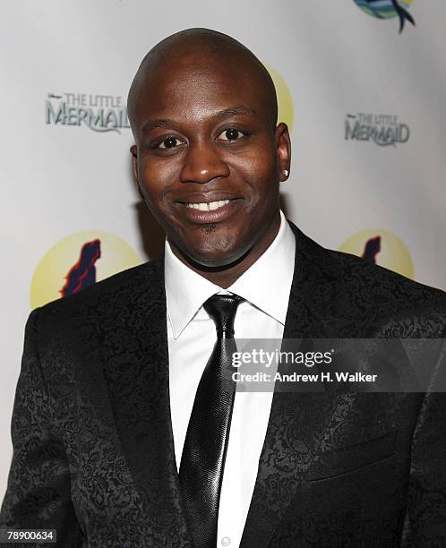 Actor Tituss Burgess attends the after party to celebrate the opening night of Broadway's "The Little Mermaid" at Roseland Ballroom on January 10,...