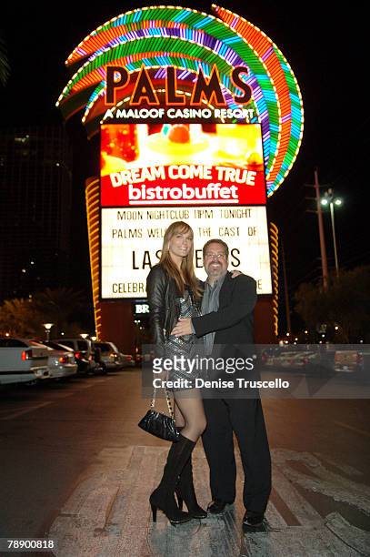 Actress Molly Sims and creator and executive producer of "Las Vegas" Gary Scott Thompson pose for photos at the "Las Vegas" 100th episode celebration...