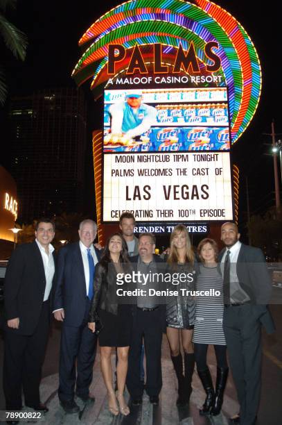 Matt Pyken, Las Vegas Mayor Oscar B. Goodman, actress Camille Guaty, actor Josh Duhamel, creator and executive producer of "Las Vegas" Gary Scott...