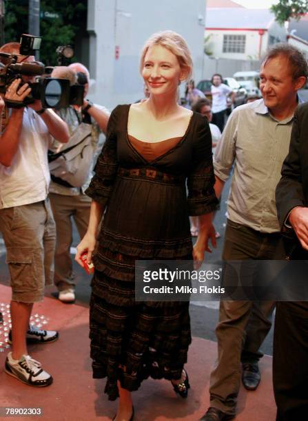 Actress Cate Blanchett attends the opening night of Ngapartji Ngapartji at the Belvoir St Theatre during the 2008 Sydney Festival on January 11, 2008...