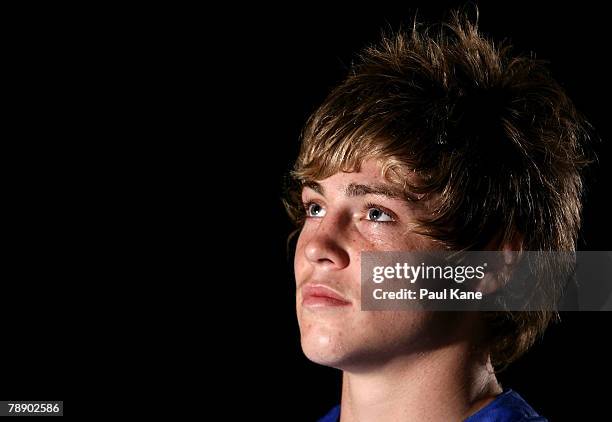 James O'Connor poses for a photo during a Western Force Super 14 portrait session held at the Rugby WA offices January 11, 2008 in Perth, Australia.
