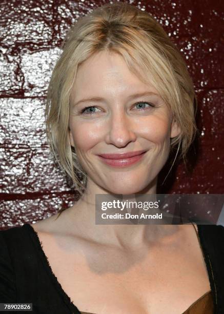 Cate Blanchett attends the opening night of Ngapartji Ngapartji at the Belvoir St Theatre during the 2008 Sydney Festival on January 11, 2008 in...