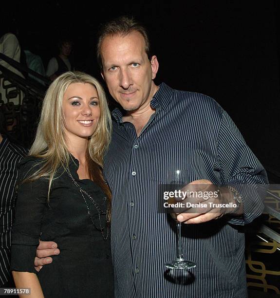 Jodi Myers and Peter Katsis attend a performance by OneRepublic at The Bank Nightclub at The Bellagio Hotel and Casino Resort on January 11, 2008 in...