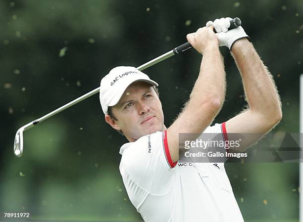 Richard Sterne of South Africa during the third round of the Joburg Open 2008 at Royal Johannesburg & Kensington Golf Club on January 12, 2008 in...