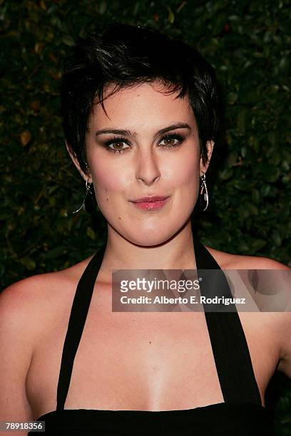 Actress Rumer Willis arrives at "Heaven: Celebrating 10 Years" event benefiting the Art Elysium held at The Vibiana on January 12, 2008 in Los...