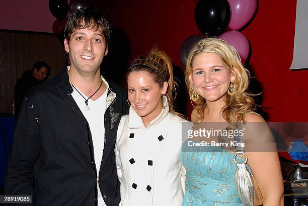 Actor Cyrus Alexander, actress Ashley Tisdale and actress Annie Hendy attend Venice Magazine's after party for "The Catholic Girl's Guide to Losing...