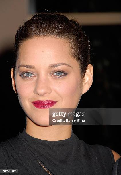 Actress Marion Cotillard arrives at the 2007 annual LA Film Critics awards held at the InterContinental on January 12, 2008 in Los Angeles,...