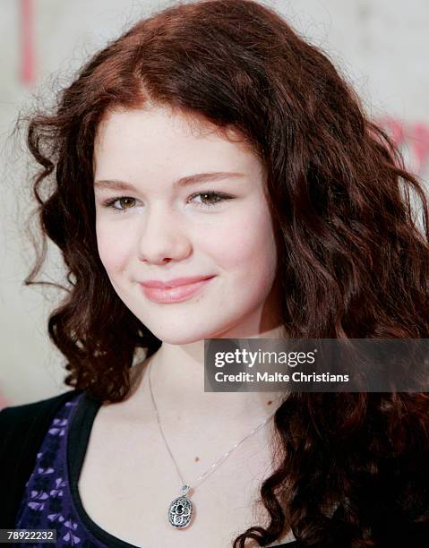Linn Reusse is seen on the red carpet during the premiere of 'Die Rote Zora' at the Cinemaxx on January 13, 2008 in Hamburg, Germany.