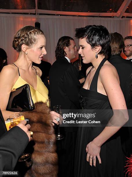 Actress Monet Mazur and actress Rumer Willis inside The Art of Elysium 10th Anniversary Gala at Vibiana on January 12, 2008 in Los Angeles,...