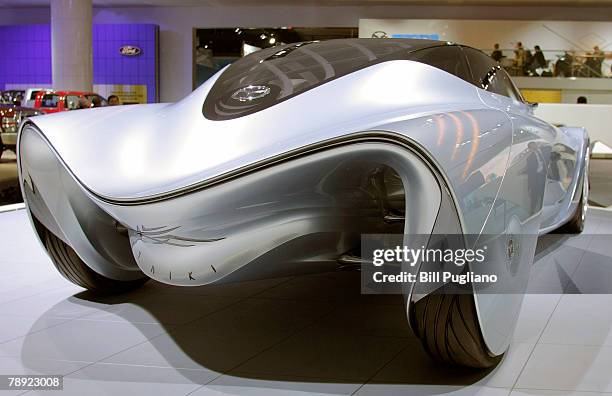 The Mazda Taiki sits on display at the 2008 North American International Auto Show January 13, 2008 in Detroit, Michigan. The NAIAS is the world's...