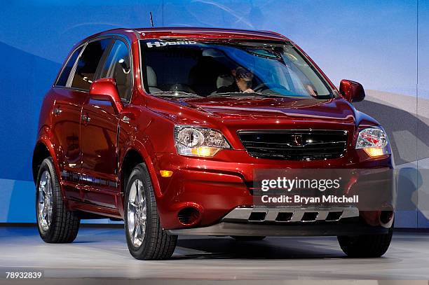 General Motors shows off the 2009 Saturn Vue Green Line 2 Mode Hybrid to the world automotive media during the press preview days at the North...