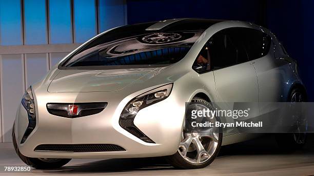 General Motors shows of the Saturn Flextreme Concept to the world automotive media during the press preview days at the North American International...