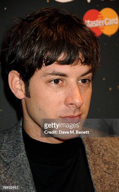 Mark Ronson arrives at the Brit Awards 2008 Nominations Launch Party, at the Roundhouse on January 14, 2007 in London, England.