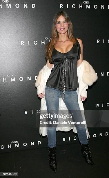 Antonella Mosetti attends the John Richmond fashion show as part of Milan Fashion Week Autumn/Winter 2008/2009 on January 14, 2008 in Milan, Italy.