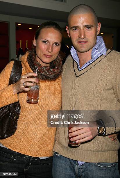 Clare Harding and Tom Chambers attend Russia's Old New Year Party held at the Fifth Floor Bar, Harvey Nichols, on January 14, 2008 in London, England.