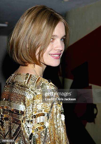 Model Natalia Vodianova attends Russia's Old New Year Party held at the Fifth Floor Bar, Harvey Nichols, on January 14, 2008 in London, England.