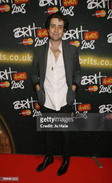 Nick Grimshaw arrives at the Brit Awards 2008 - Nominations Launch Party at the Roundhouse January 14, 2007 in London, England.