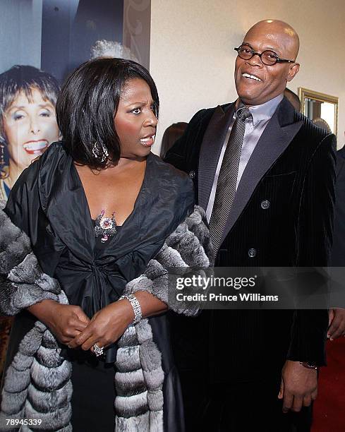 Actor Samuel Jackson and Wife Lataya Richardson arrive at the 16th annual Trumpet Awards January 13, 2008 at the Omni Hotel at CNN Center in Atlanta,...