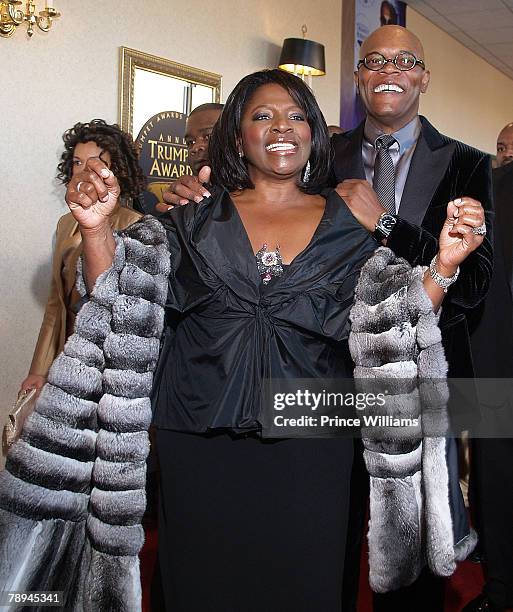 Actor Samuel Jackson and wife Latanya Richardson arrive at the 16th annual Trumpet Awards January 13, 2008 at the Omni Hotel at CNN Center in...