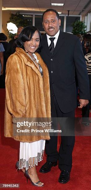 Radio personality Frank Ski and wife Tanya arrive at the 16th annual Trumpet Awards January 13, 2008 at the Omni Hotel at CNN Center in Atlanta,...