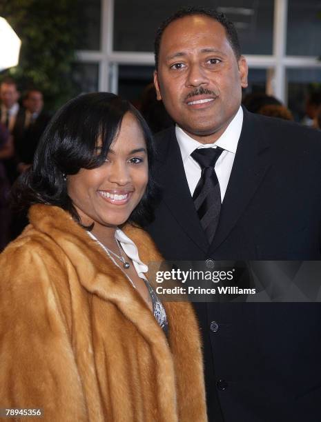Frank Ski and wife Tanya arrive at the 16th annual Trumpet Awards January 13, 2008 at the Omni Hotel at CNN Center in Atlanta, Georgia.