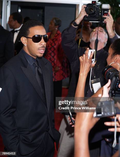 Recording artist Ludacris arrives at the 16th annual Trumpet Awards January 13, 2008 at the Omni Hotel at CNN Center in Atlanta, Georgia.