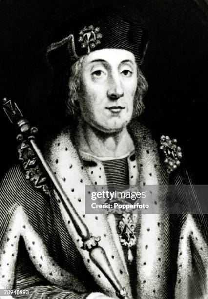 History Illustrations, English Royalty, pic: circa 1500,This illustration shows King Henry VII who reigned 1485-1509