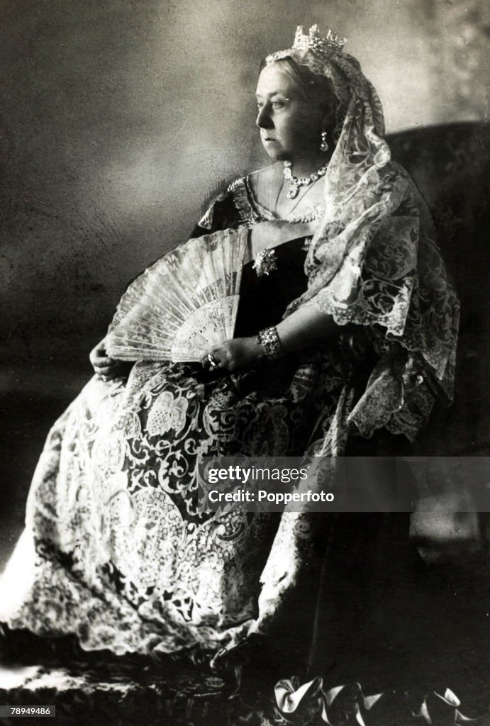 History Personalities. British Royalty. pic: circa 1880's. Queen Victoria, portrait. Queen Victoria, (1819-1901) who reigned from 1837-1901, who during her reign saw Great Britain extend her empire across the world and be a leader on the world stage. She 