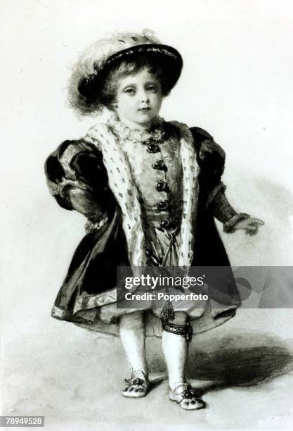 History Personalities, British Royalty, pic: 1853, This illustration shows Prince Arthur of Connaught, portrait, a son of Queen Victoria and Prince...