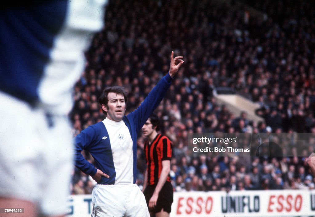 Football. 1975 FA Cup Semi Final Hillsborough, Sheffield, England. 5th April, 1975. Fulham 1 v Birmingham City 1. Birmingham City's Howard Kendall.