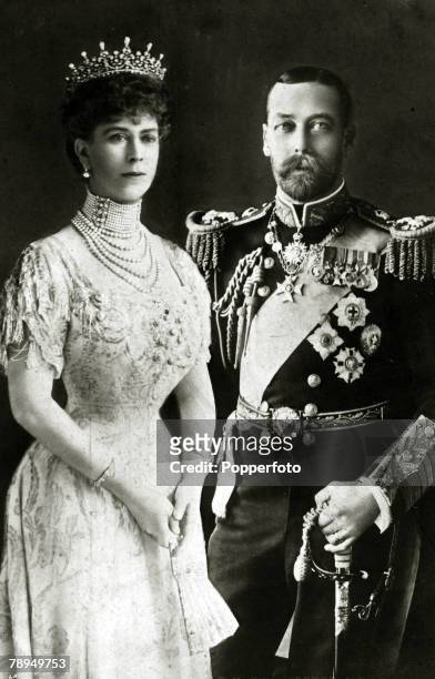 Circa 1911, HM, King George V with the his Consort, Queen Mary, King George V, reigned from 1910-1936