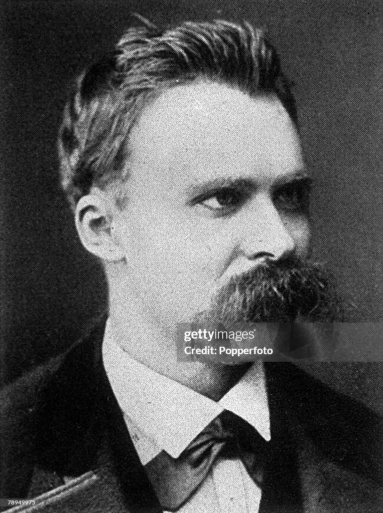 A portrait of Friedrich Nietzsche (1844-1900), the German philosopher, scholar and writer.
