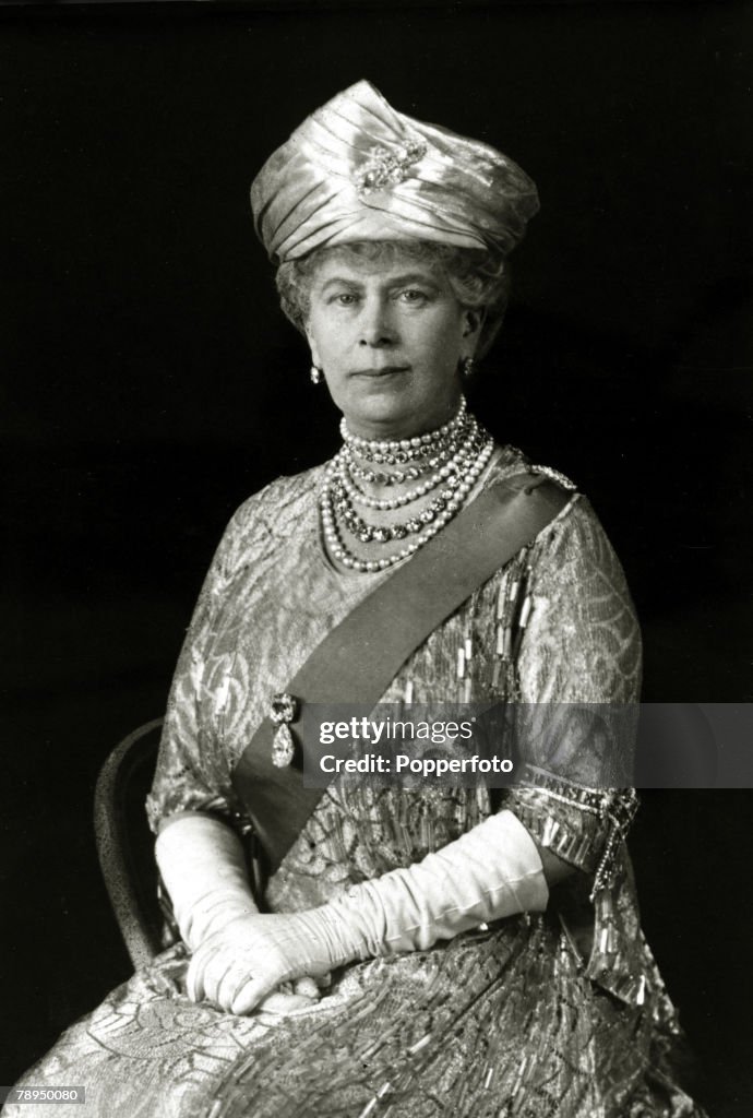British Royalty. pic: circa 1930's. HM.Queen Mary, portrait. Queen Mary, (1867-1953) born Mary of Teck, was the Queen Consort of King George V.