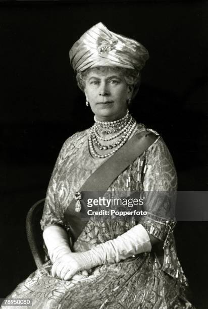 Circa 1930's, HM,Queen Mary, portrait, Queen Mary, born Mary of Teck, was the Queen Consort of King George V