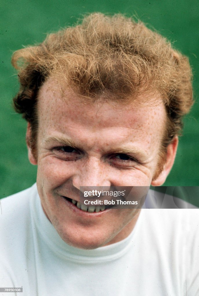 Leeds United's captain Billy Bremner poses for the camera.