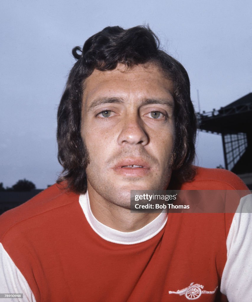 Sport. Football. August 1973. Portrait of Jeff Blockley of Arsenal.