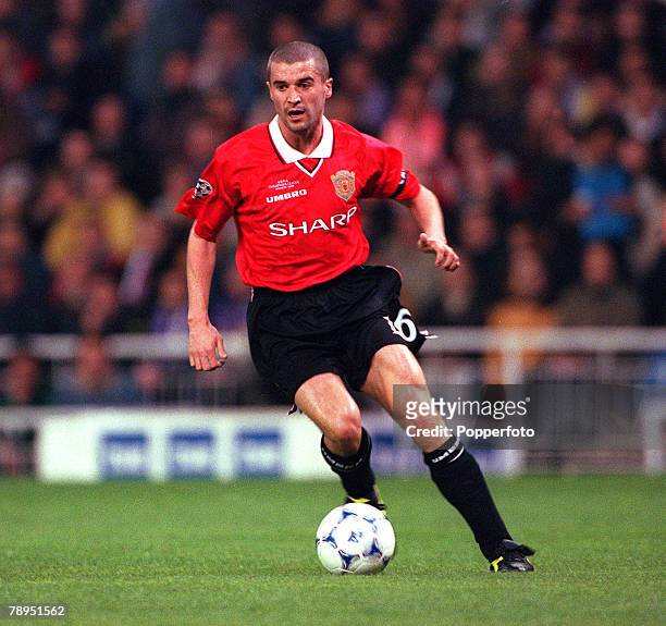 Football, UEFA Champions League, Quarter-final, 1st Leg, 4th April 2000, Madrid, Spain, Real Madrid 0 v Manchester United 0, Manchester United's Roy...