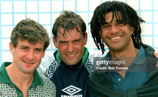 Chelsea pre - season training, Chelsea's, left - right, Mark Hughes, Glenn Hoddle, , and Ruud Gullit