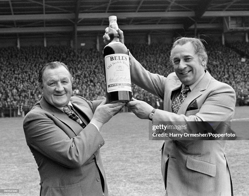 Bob Paisley Receives The Bell's Manager Of The Month Award