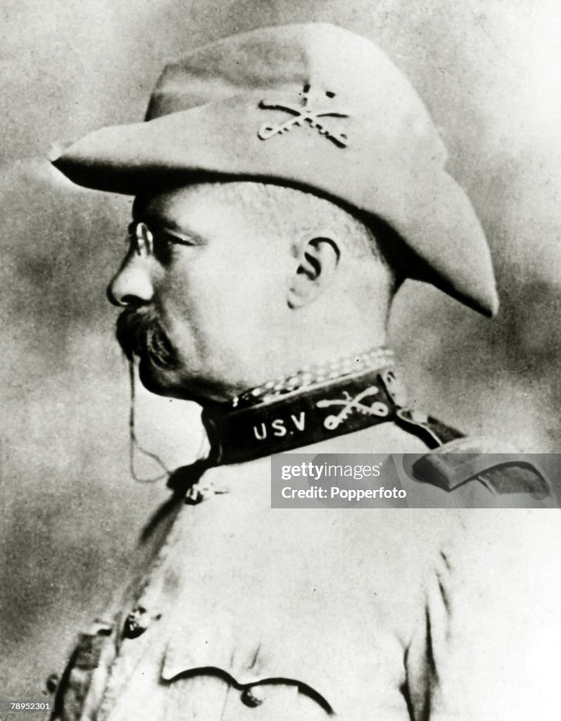 Image Of Theodore Roosevelt In Cuba During The Spanish-American War Of 1898 B W Photo Image Of Theodore Roosevelt In Cuba During The Spanish-American War Of 1898 B W Photo