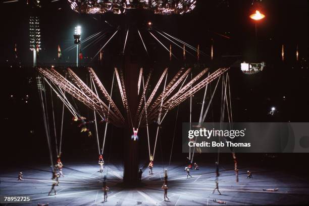 Sport, 1992 Winter Olympic Games, Albertville, France, A colouful scene at the opening ceremony