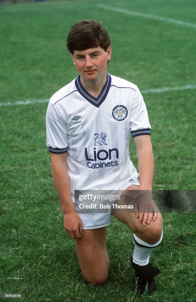 Sport.Football. pic: circa 1984. Denis Irwin, Leeds United defender, who went on to play at Oldham Athletic and to great success at Manchester United, and winning 56 Republic of Ireland international caps 1991-2000.