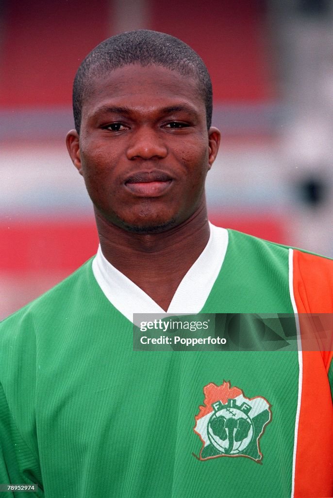 Football. 2002 World Cup Qualifier. African Second Round, Group D. 20th May 2001. Tunis. Tunisia 1 v Cote d'Ivoire 1. Blaise Kouassi of the Cote d'Ivoire (Ivory Coast).