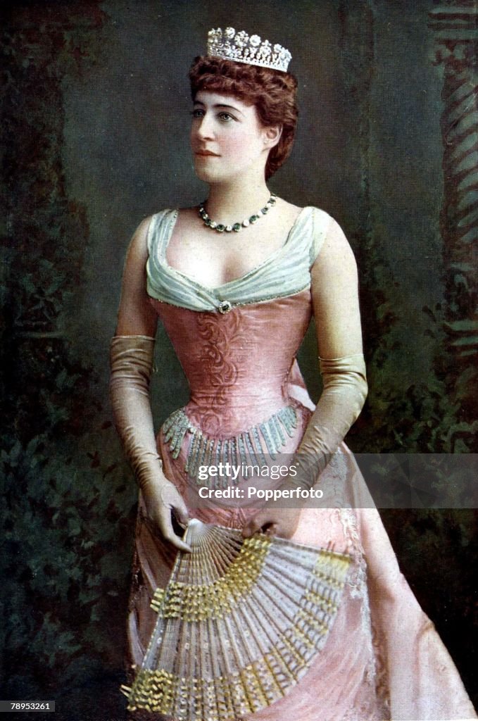 Entertainment. Theatre. Lillie Langtry (1853-1929), circa 1890. English actress known as "The Jersey Lily", thought to be one of the most beautiful women of her time. She was allegedly the mistress of the future King Edward VII.