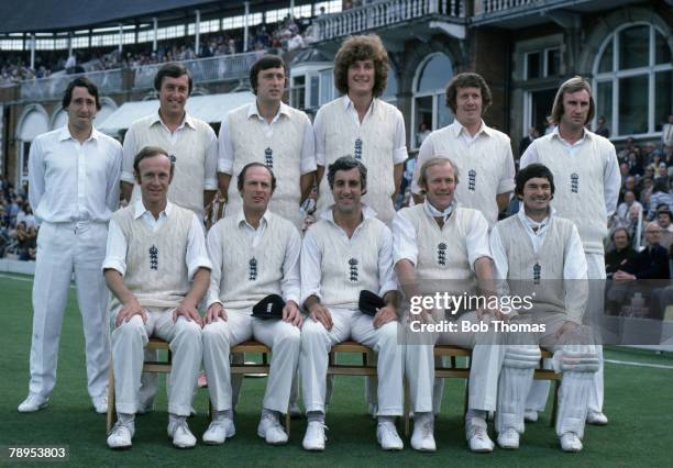 Sport, Cricket, The Kennington Oval, London, England, 25th - 30th August 1977, 5th Test match, England v Australia, Match Drawn, England team group,...